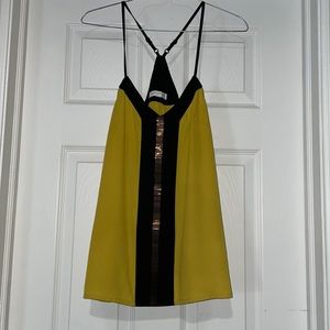 Socialite Mustard Yellow & Black Tank. Size: Small. Never worn.